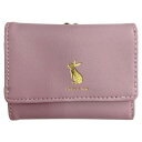 Sunny Side(サニーサイド) ラビットがま口折財布 PK JW-0344-31「他の商品と同梱不可/北海道、沖縄、離島別途送料」