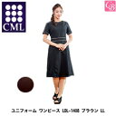 【最大400円クーポン】【3,980円〜送料無料】CML ユニフォーム ワンピース LDL-1408 ブラウン LL《エステ サロン ユニフォーム 制服 uniform》