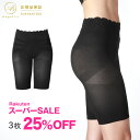 25%OFF! 着圧スパッツ 補正下着 【 キュッとふんわりスパッツ 】【 3枚セット 10%O