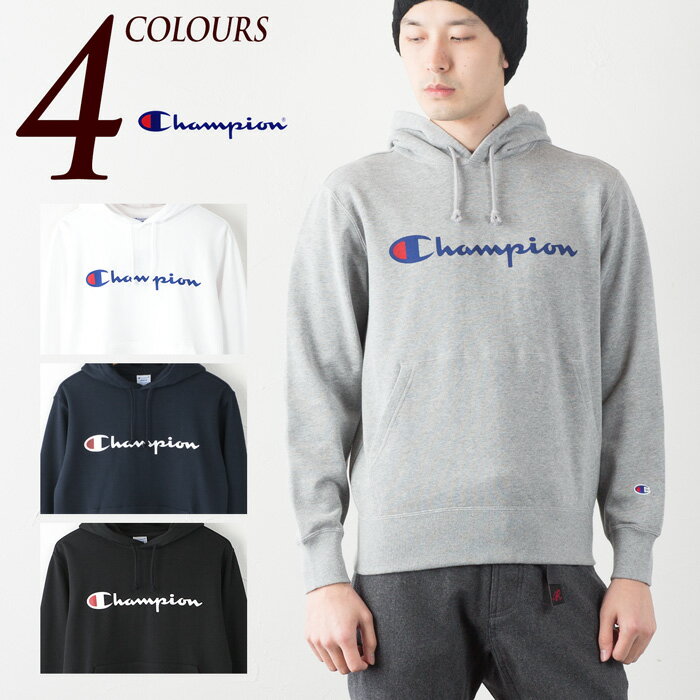 [チャンピオン パーカー]フーデッド 裏毛 スウェット シャツ CHAMPION PULLOVER HOODED SWEAT SHIRT メンズ レディース ペアルック プルオーバー ベーシック BASIC 筆記体ロゴ C3-J117