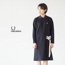 フレッドペリー ロング スリーブ ジャージ ドレス F8547 レディース