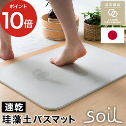 【365日出荷】 バスマット ソイル 珪藻土 [ 日本製 安心 安全 ] [ アスベスト未使用 ] soilバスマット ライト ノンアスベスト 人気 おすすめ <strong>珪藻土バスマット</strong> イスルギ おしゃれ 軽量 衛生的 薄い 丈夫 速乾 結婚祝い 正規品 soil【ポイント10倍 送料無料】