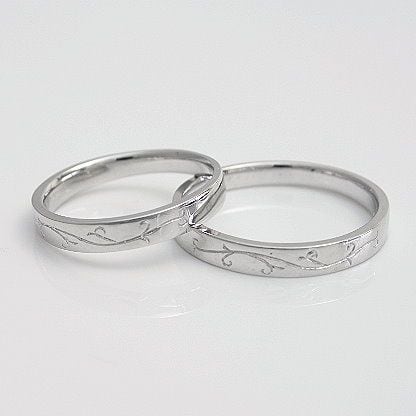 マリッジリング 2本セット K18 ホワイトゴールド 結婚指輪 日本製【NEWショップ】【送料無料】auktn_fs【マリッジリング】【ホワイトゴールド】【結婚指輪】