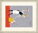 山田つむぎ 「最高のディナー」 F8号（額外寸64x56cm） 高精彩工芸画＋手彩入り 額付き 複製画 人物画 おしゃれな女性と猫 レストランの物語