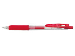 ゼブラ <strong>サラサクリップ1.0</strong> 赤 JJE15-R 赤インク 水性ゲルインクボールペン ノック式