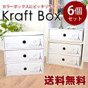 【送料無料】カラーボックス用 引き出しクラフト収納ボックス 6コセット 収納ボックス 収納用品 収納グッズ 収納BOX 収納ボックス 収納ボックス 引越し用段ボール【fsp2124】 【送料無料・送料込】【05P05Sep15】