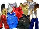 PRINCESS COCO★スーパーメタリック!!タンクトップ(CJTR-02)(100cm~レディース)(ダンス)【キッズ ジュニア】【キッズダンス 衣装】【ベリーダンス】【ダンス衣装】【ステージ衣装】【HIPHOP】【ヒップホップ】【韓国子供服】【5,250円以上送料無料・SALE含】