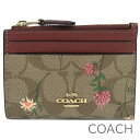 バレンタイン無料ラッピング! コーチ COACH 小銭入れ レディース 定期入れ パスケース カードケース IDケース コインケース キーケース 花柄 シグネチャー 【送料無料(ネコポス メール便)】 ブランド コーチ正規品販売店 直営アウトレット店より直輸入 【あす楽】