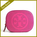 トリーバーチ Tory Burch 化粧ポーチ レディース コスメポーチ ポーチ コスメティックケース パンチングレザー パンチング加工 レザー 【送料無料】 ブランド トリーバーチ正規品販売店 直営アウトレット店より直輸入 【あす楽】