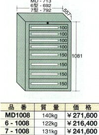 OS(大阪製罐):スタンダードキャビネット 8段　6-1008
