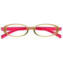 エニックス:ベルエクレール老眼鏡 オーバル ワサビグリーン +1.00