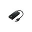 サンワサプライ:Gigabit対応USB-LANアダプタ(USB3.0ハブ1ポートつき)ブラック LAN-ADUR3GHBK