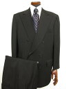 超美品 【ブリオーニ Brioni】 希少 黒無地 冠婚葬祭 FLAMINIO ピークドラペル ウール ダブル スーツ (メンズ) ブラック size52 ★MS3095★【中古】