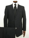 超美品 【バーバリーブラックレーベル BURBERRY BLACK LABEL】 シングル2つボタン 紺無地 スーツ (メンズ) ネイビー size38L ★3MS3273★ 【中古】
