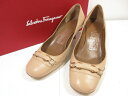 美品 【サルヴァトーレフェラガモ Salvatore Ferragamo】 レザーパンプス (レディース) size5D ベージュ系 ◎1LZ2214◎【中古】