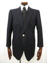 【ブリオーニ Brioni ROMAN STYLE】 シングル2つボタン ジャケット ブレザー (メンズ) 装飾ボタン size52 ネイビー 秋冬♪ ●3MJ3206● 【中古】