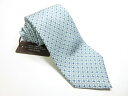 未使用品【ルイヴィトン LOUIS VUITTON】V柄×市松柄 シルクネクタイ (メンズ) ライトブルー系 イタリア製 ■13MM7965■【中古】