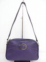 美品【プラダ PRADA】レザー ショルダーバッグ ハンドバッグ コンパクト (レディース) パープル ◇5HT1172◇ 【中古】