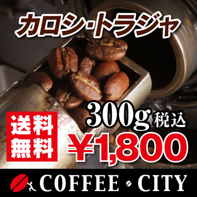 カロシ・トラジャ300g【コーヒー豆】【珈琲豆】【コーヒー】【インドネシア】【トラジャ】【ストレートコーヒー】【送料無料】ゆうパケット専用※日時指定できません