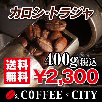 カロシ・トラジャ400g【コーヒー豆】【珈琲豆】【コーヒー】【インドネシア】【トラジャ】【ストレートコーヒー】【送料無料】ゆうパケット専用※日時指定できません