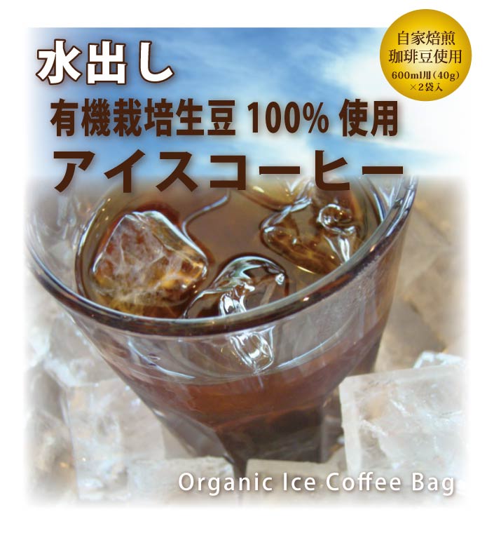 水出し有機栽培生豆100％使用　アイスコーヒーバッグ5杯入/2袋