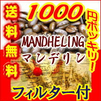 コーヒー豆 送料無料 ペーパーフィルター 福袋1000円ポッキリ/インドネシア・スマトラ・マンデリン...:coffeebaka:10000236