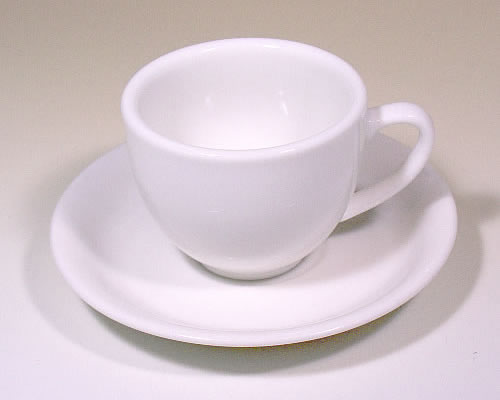 カフェ・キッチン雑貨白いカップ＆ソーサー NO.1 コーヒーカップ＜アイボリー＞