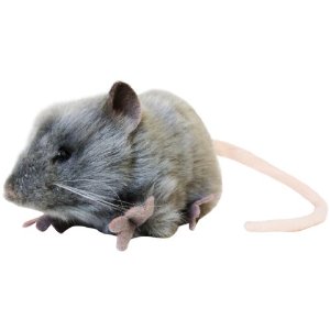 【HANSA】ぬいぐるみ灰色ネズミ12cm