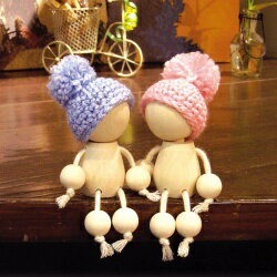 帽子付き、木の人形「ポッツ」...:collecolle-teddy:10001325