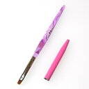 筆 ジェルネイル用 ピンクの キャップ付き ジェルブラシ ジェル筆 #4 初心者でも塗りやすい細め