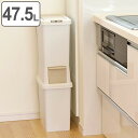 ゴミ箱 分別 二段 ダストボックスファイン スリム 47.5L ( ごみ箱 ダストボックス ダストBOX くず入れ くずカゴ 隙間 省スペース )【4500円以上送料無料】
