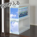 収納ラック 2段 幅17×奥行45×高さ51cm 写真が入る前面パネルタイプ 隙間収納 プラスチック製 ( 収納 ラック すきま収納 オープンラック 収納ストッカー スリムストッカー プラスチック キッチン収納 組立品 )【3900円以上送料無料】