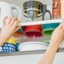食器棚シート 高い位置の棚の中身 鏡を貼って見る