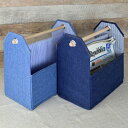 マガジンラック 幅32×奥行16×高さ30cm デニム 布 マルチスタンド ( マガジンスタンド 収納 雑誌 新聞 収納ボックス 収納ケース 収納ラック ブックラック マガジン ファブリック 布製 ファブリック収納 ラック )【4500円以上送料無料】