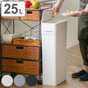 ゴミ箱 密閉 ダストボックス プッシュ式 ふた付き 25L ホワイト ( 送料無料 ごみ箱 ごみばこ プッシュ ダスト 蓋 フタ 付き おしゃれ スリム パッキン付き キッチン シンプル フタ付き プラスチック製 くずかご ダストBOX 白 )【4500円以上送料無料】