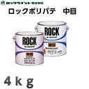 ロックペイント ロックポリパテ 中目 主剤・硬化剤セット 4kg+80g