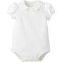 半袖フリル衿ボディTシャツ | ピンク ブルー 70cm 80cm 90cm カバーオール ロンパース ボディスーツ 女の子 おしゃれ 可愛い ベビー キッズ 子供服 コンビミニ