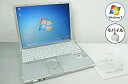 【中古】【中古パソコン】 ノートパソコン Panasonic レッツノート CF-W7 Core2Duo-1.06GHz 1.5GB 80GB DVDスーパーマルチ Windows7搭載 12.1型 1024x768