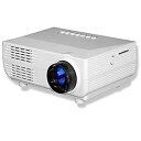 【中古】ミニポータブルプロジェクター、LEDフルHDビデオホームシアタープロジェクターは1080 p HDMI/VGA/USB/SDカード/AV入力リモートコントロールビデ