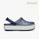 ・クロックス《レディース》クロックバンド プラットフォーム クロッグ/ネイビー ホワイト/ CROCS/W Crocband Platform Clog/Navy White #