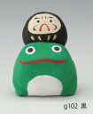 蛙乗りだるま 黒