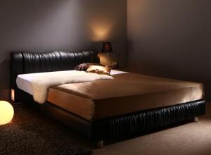 送料無料 レザー ベッド シングル ベッドフレーム