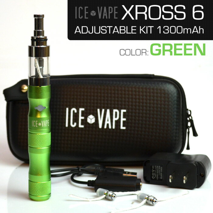 XROSS 6 アジャスタブル KIT / GREENアメリカで大流行中のリキッド式電子タバコ!!