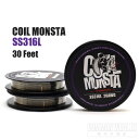 【メール便 送料無料!】 COIL MONSTA / SS316L / 30 Feet コイルモンスタ ステンレス ワイヤー メール便 送料無料 コイル RBA DIY ビルド 電子タバコ VAPE ベイプ