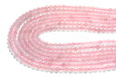 【カットビーズ】ローズクォーツ (A) 64面カット 6mm 【パワーストーン 天然石 アクセサリー 1連売り】
