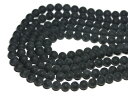 【丸ビーズ】ブラックシリカ 8mm つやなし (ブレスレット...