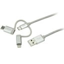 StarTech.com lightning/USB-C/Micro-Bケーブル 1m LTCUB1MGR 目安在庫=○