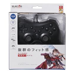 エレコム 12ボタンUSBゲームパッド/振動機能・連射機能付/ブラック(JC-U3712F…...:compmoto-r:10243761