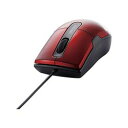 バッファロー BSMBU26SMRD 有線BlueLEDマウス 静音/3ボタン/Mサイズ レッド 取り寄せ商品