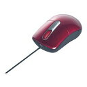 バッファロー BSMOU27SMRD 有線光学式マウス 静音/3ボタン/Mサイズ レッド 目安在庫=△